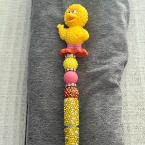 Yellow Big Bird Rhinestone Pen